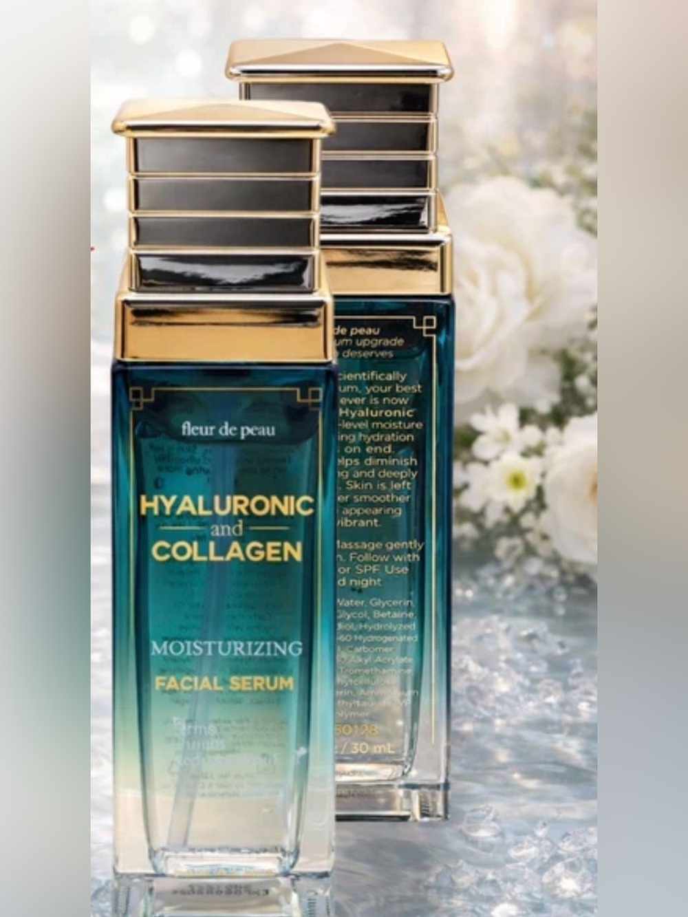 Fleur de peau NWT Qty of 2 Hyaluronic & Collagen Moisturizing Facial Serum